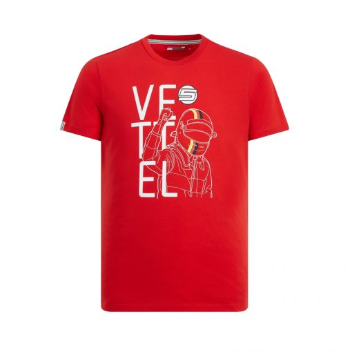 KID SF VETTEL DRIVER TEE RED