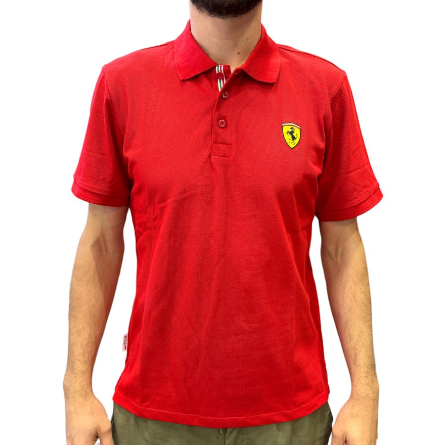 Polo Ferrari Classica Uomo Rossa Motorsport Maranello Store