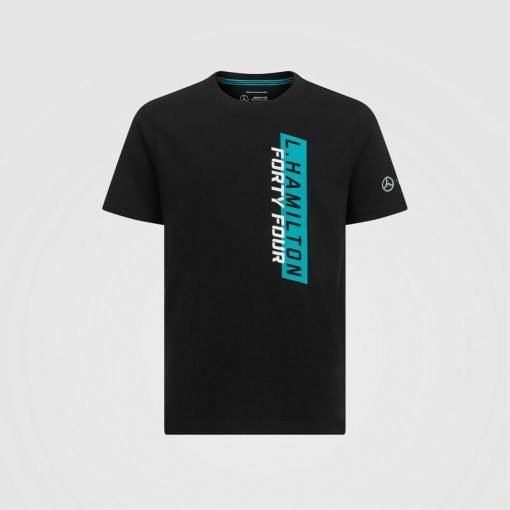 T shirt Bambino Mercedes AMG Petronas 44 Lewis Nera