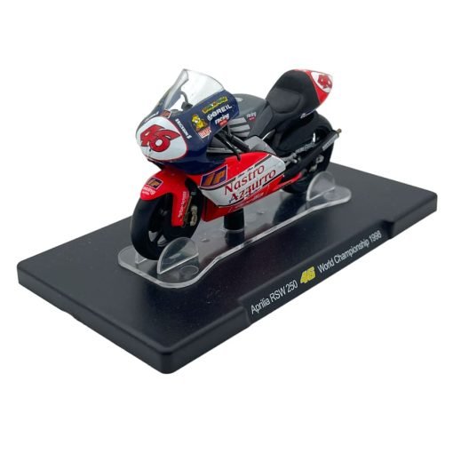 Modellino Moto Atlas 1/18 Aprilia RSW 250 World Championship 1998 #46 V. Rossi