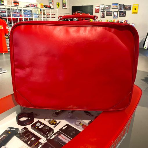 Valigia Tracolla Schedoni x Ferrari in Pelle Rossa - immagine 2