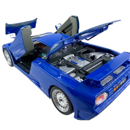 Modellino Auto Bburago 1/18 Bugatti EB 110 1991 Blue - immagine 7