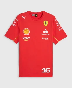 Scuderia Ferrari F1 T shirt pilota Charles Leclerc 2024