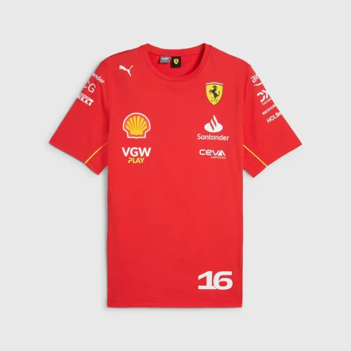 Scuderia Ferrari F1 T shirt pilota Charles Leclerc 2024